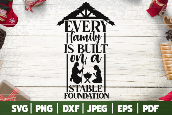 Christmas Nativity Family SVG
