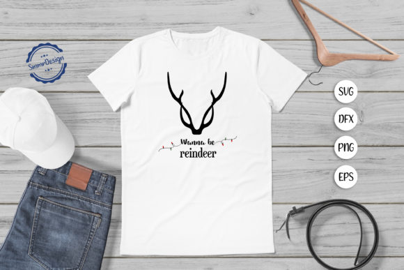 Wanna Be Reindeer Christmas SVG File